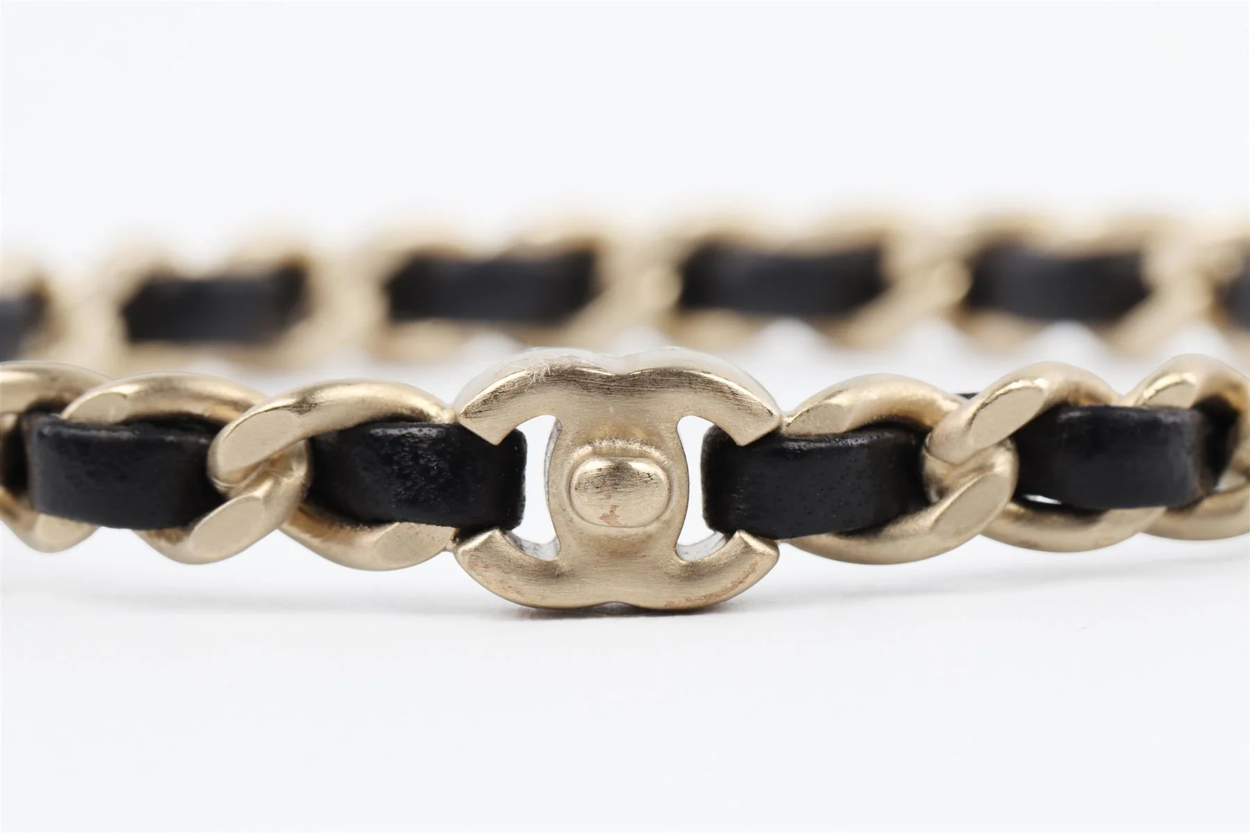 CHANEL BLACK 2012 CC CHAIN BRACELET - Image 8