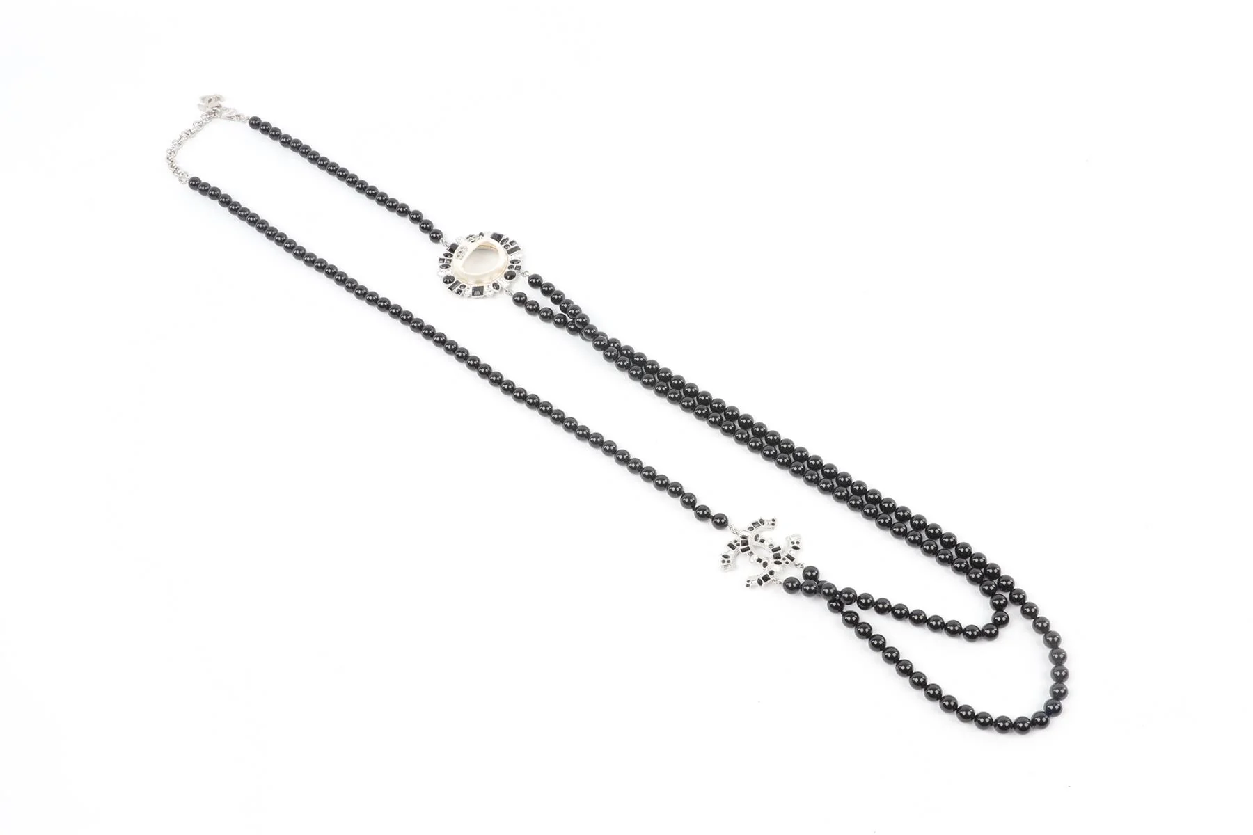 CHANEL BLACK 2016 CC PEARL NECKLACE - Image 8