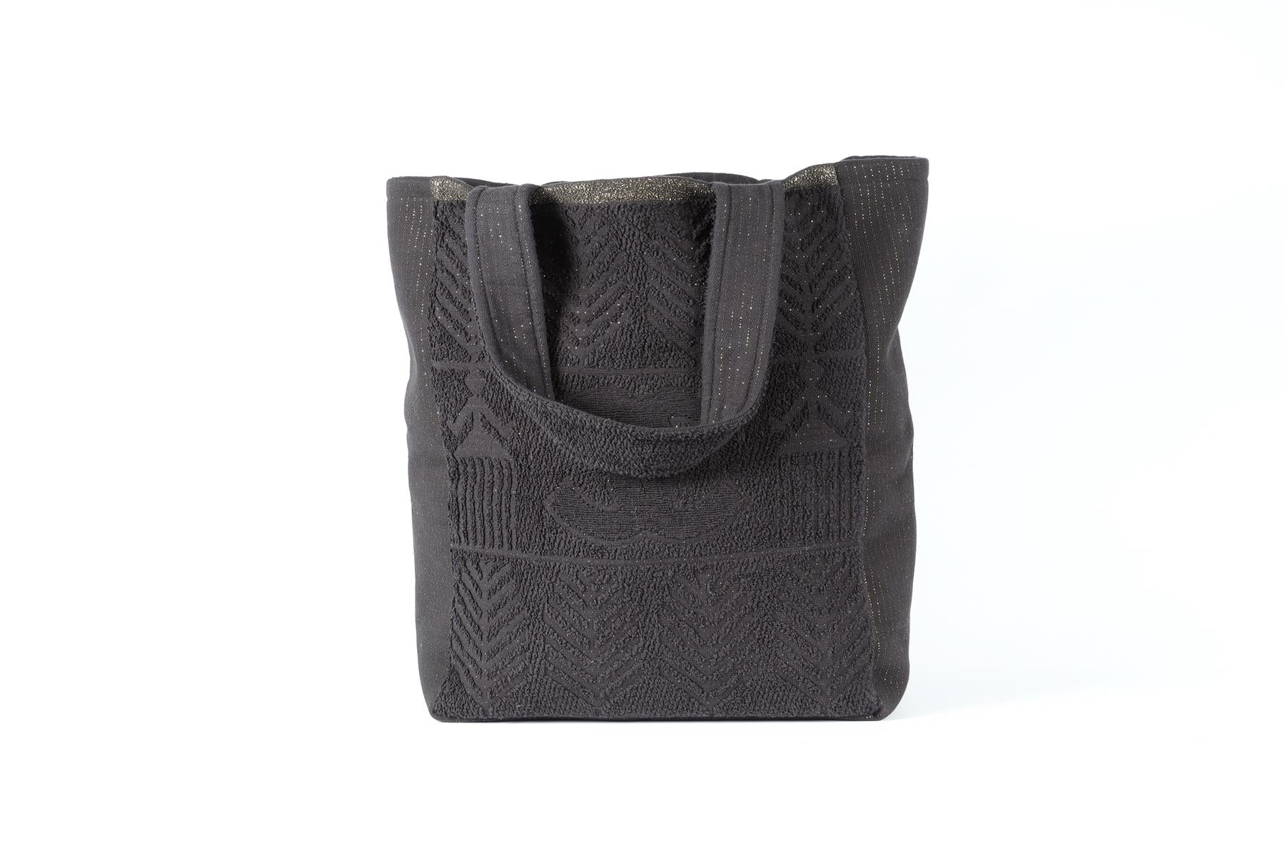 CHANEL BLACK 2019 TERRY CLOTH TOTE BAG AND TOWEL - Image 7