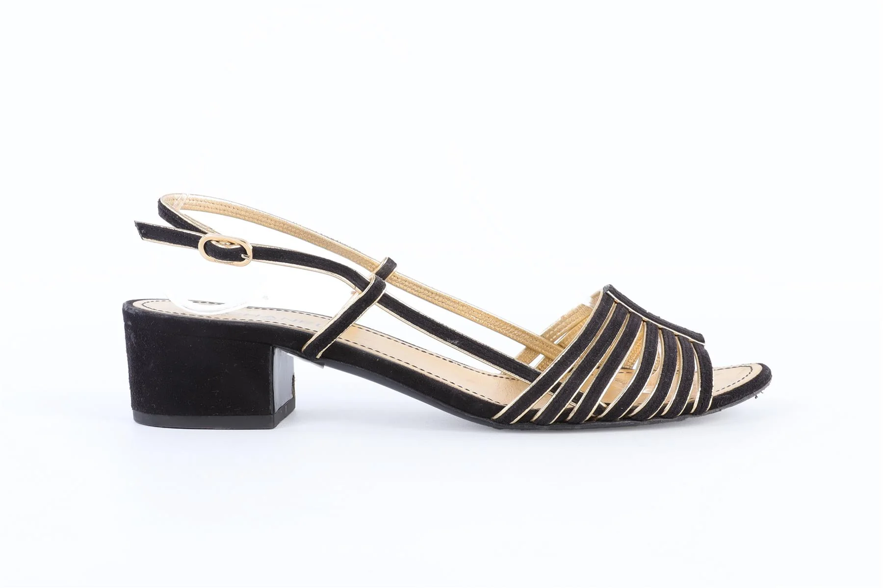 CHANEL BLACK 2021 LEATHER SANDALS EU 38.5 UK 5.5 US 8.5 - Image 2