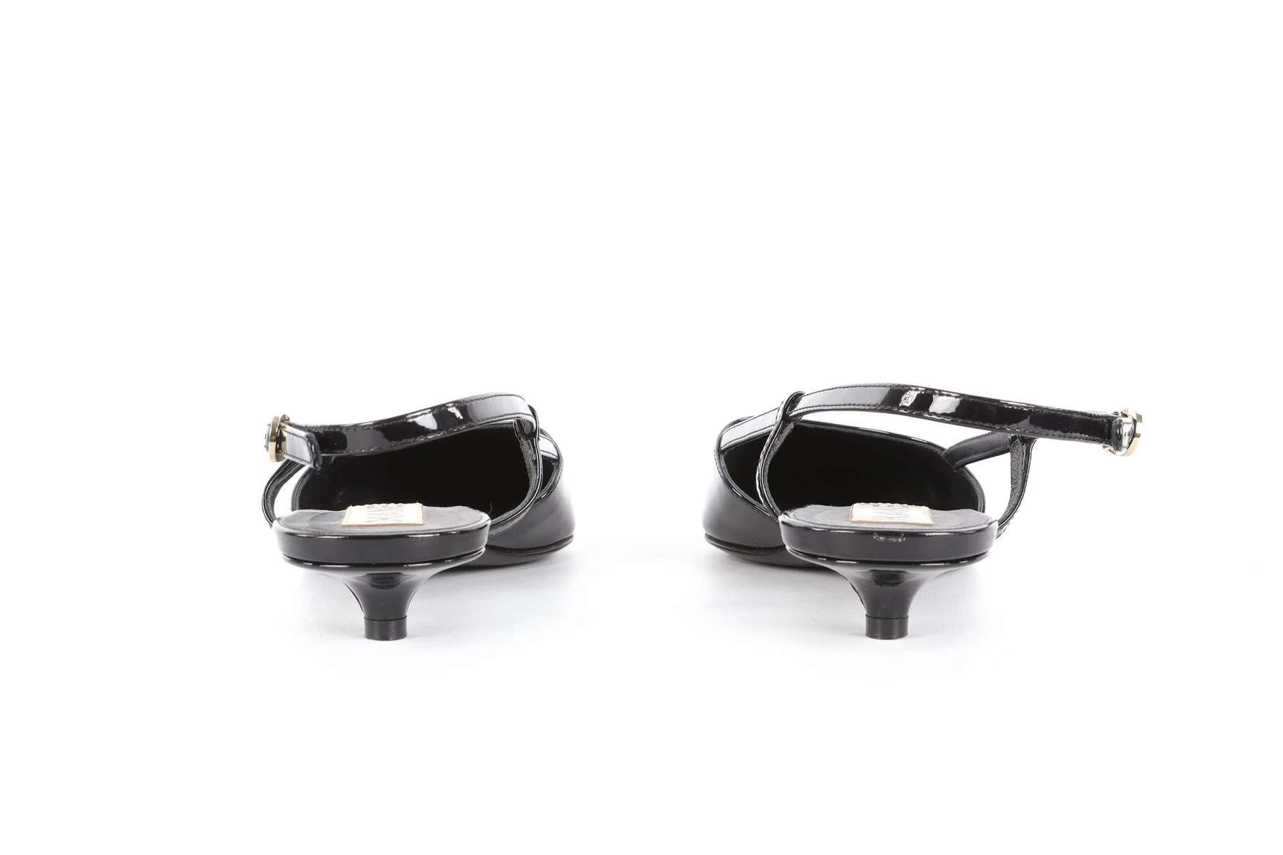 CHANEL BLACK 2022 PATENT LEATHER SLINGBACK PUMPS EU 38.5 UK 5.5 US 8.5 - Image 5