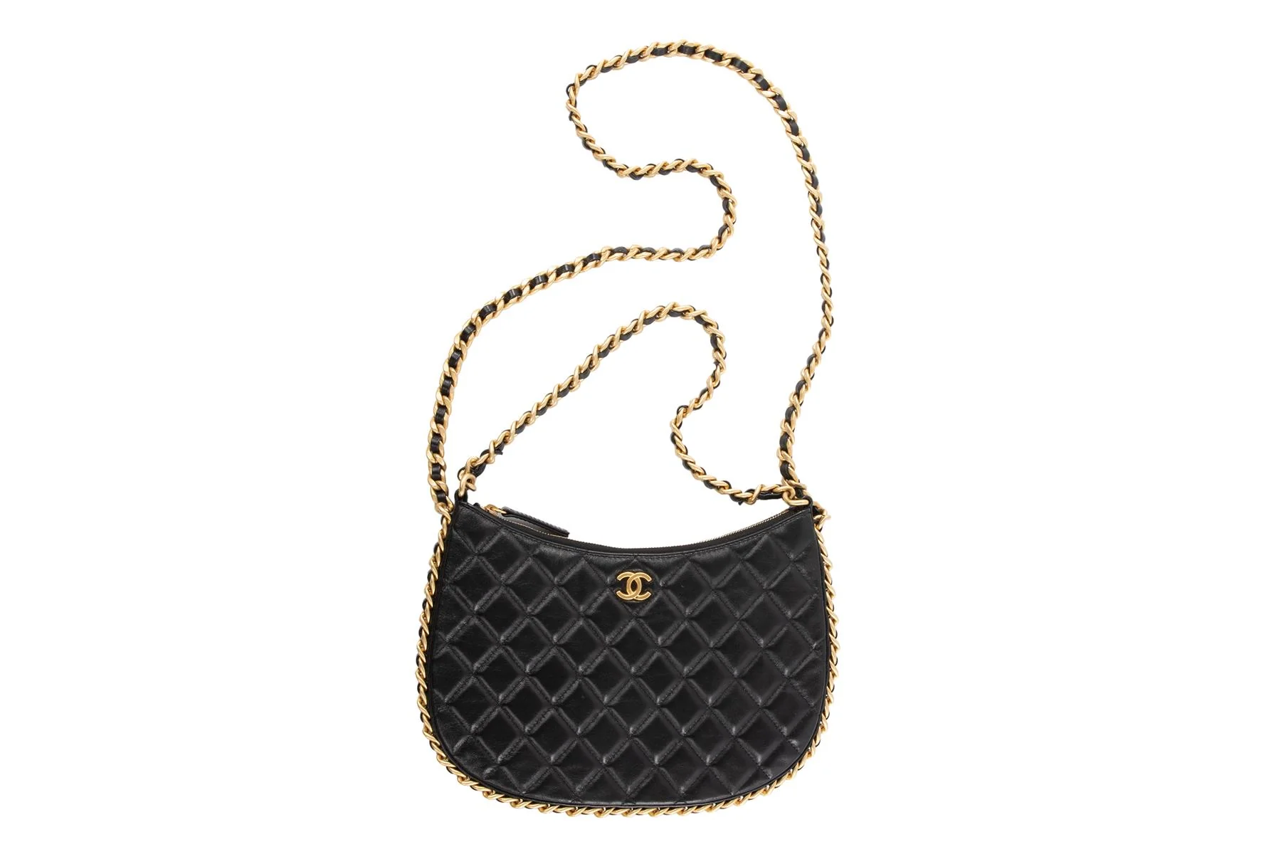 CHANEL BLACK 2023 HOBO LARGE QUILTED LEATHER SHOULDER BAG - Image 2