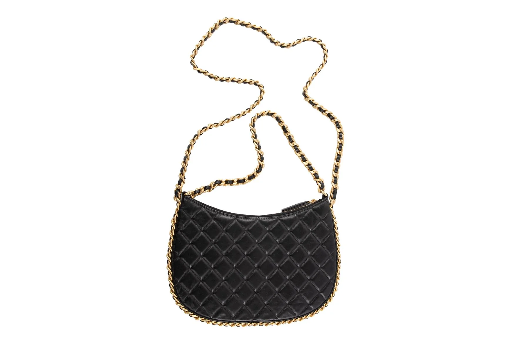 CHANEL BLACK 2023 HOBO LARGE QUILTED LEATHER SHOULDER BAG - Image 6