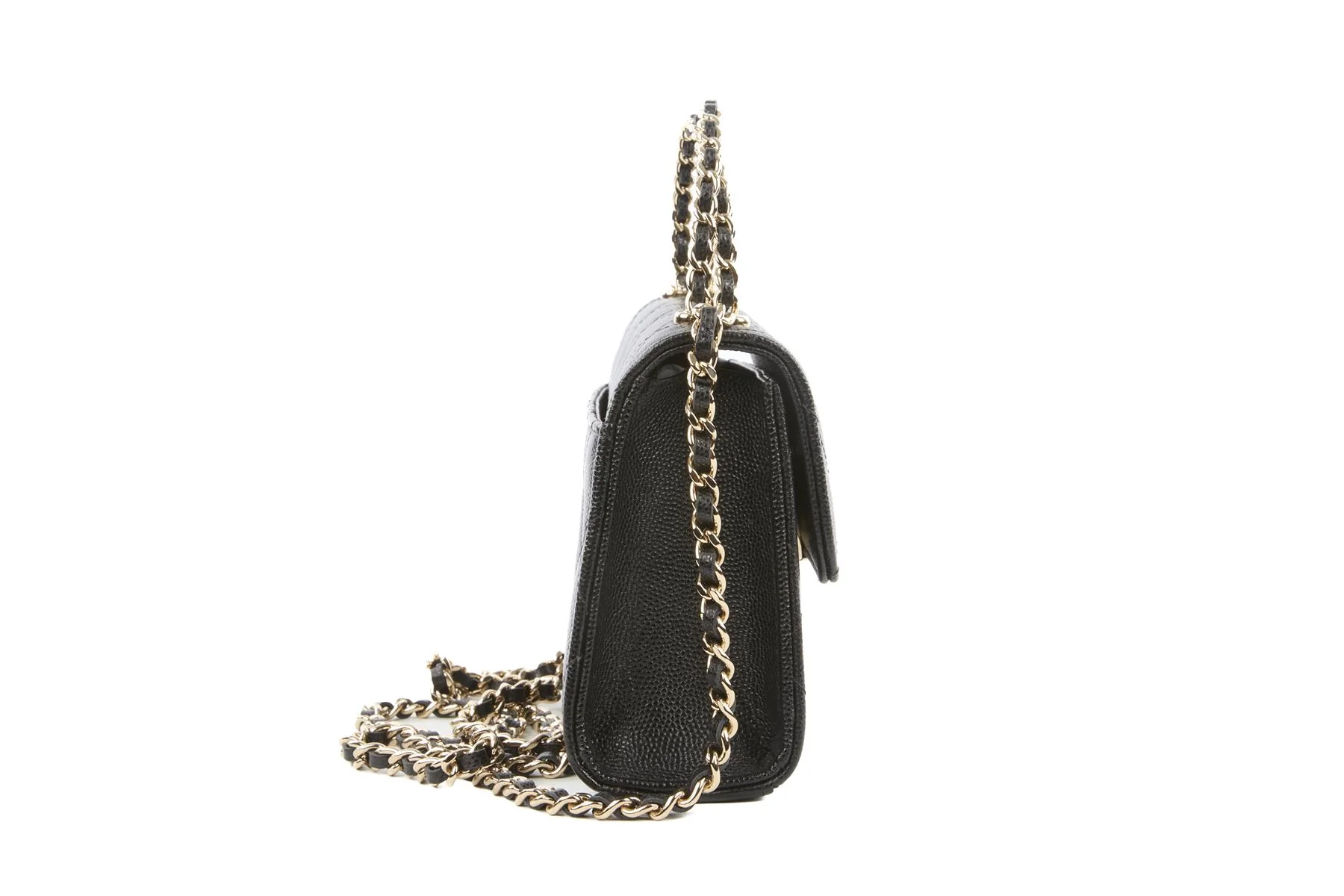 CHANEL BLACK 2023 MINI QUILTED CAVIAR LEATHER TOTE BAG - Image 5