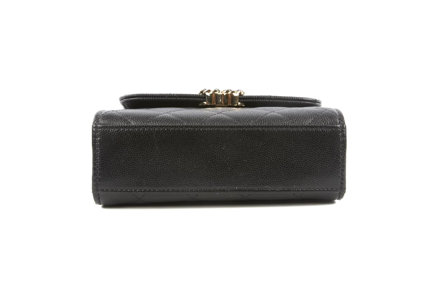 CHANEL BLACK 2023 MINI QUILTED CAVIAR LEATHER TOTE BAG - Image 8