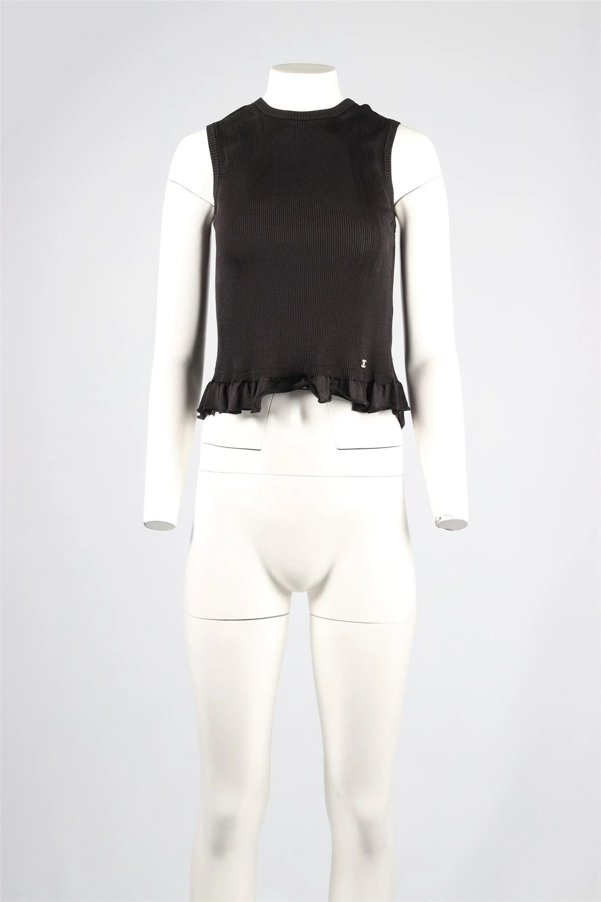 CHANEL BLACK 2023 SILK TOP FR 38 UK 10 - Image 2