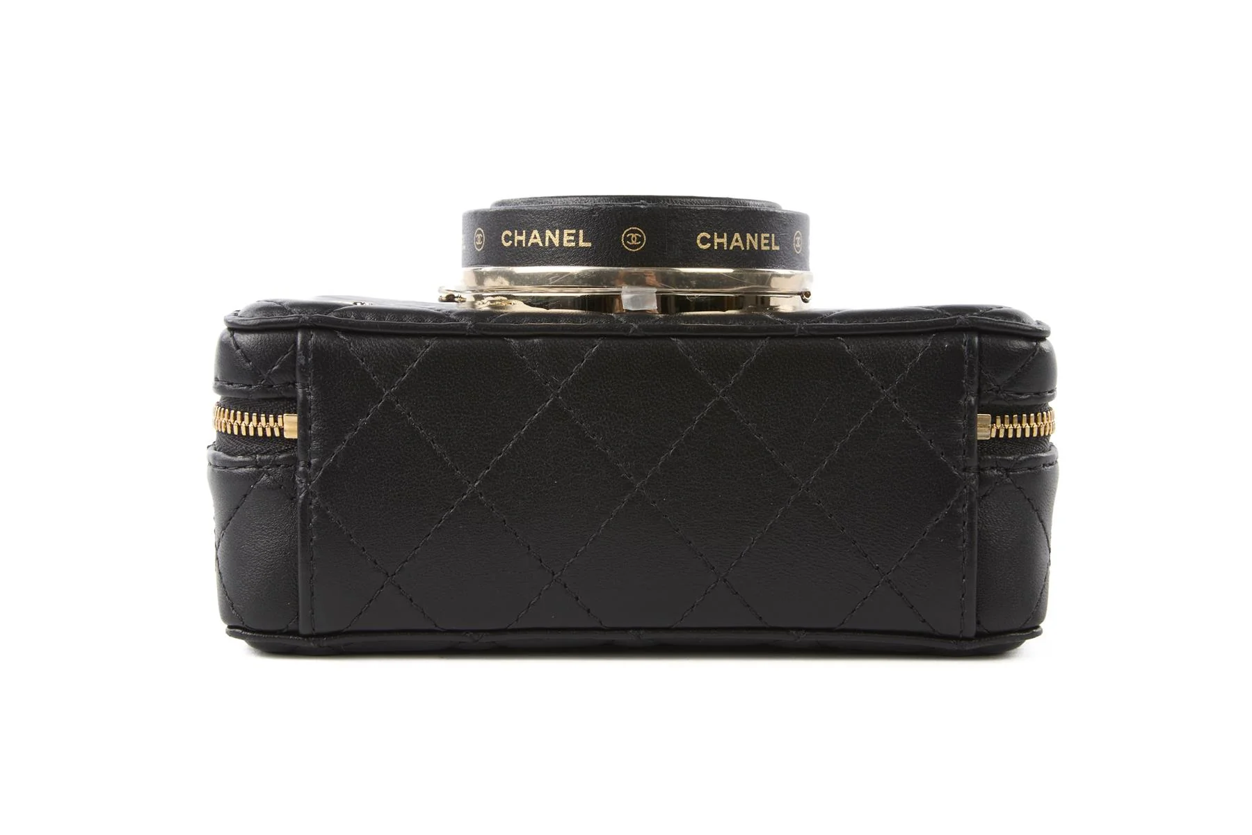 CHANEL BLACK 2024 CAMERA QUILTED LEATHER SHOULDER BAG - Image 8