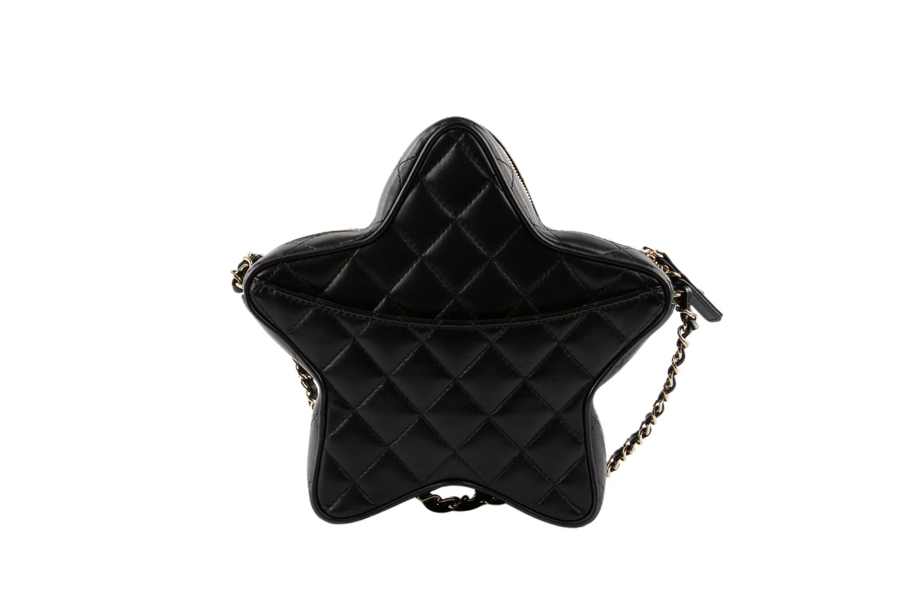 CHANEL BLACK 2024 STAR QUILTED LEATHER SHOULDER BAG - Image 6