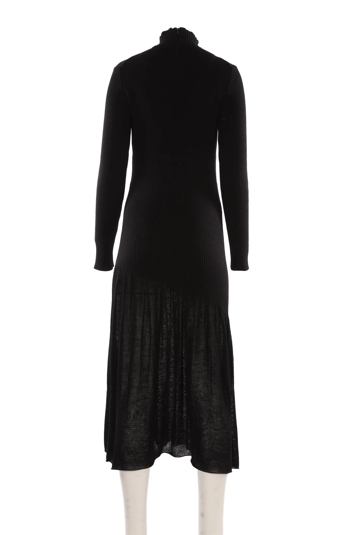 CHANEL BLACK 2025 WOOL MAXI DRESS FR 40 UK 12 - Image 4