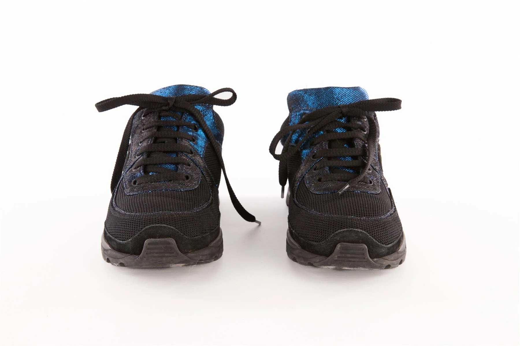 CHANEL BLUE CC FABRIC SNEAKERS EU 39 UK 6 US 9 - Image 3