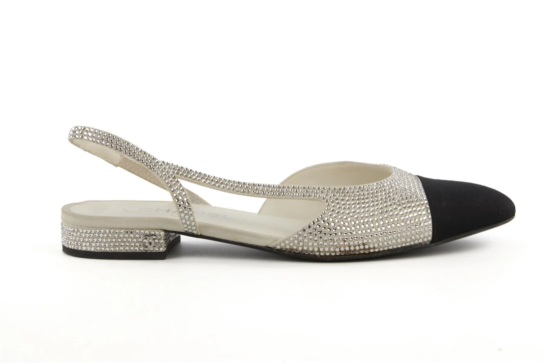 CHANEL ECRU 2025 CRYSTAL SLINGBACK PUMPS EU 39 UK 6 US 9 - Image 2