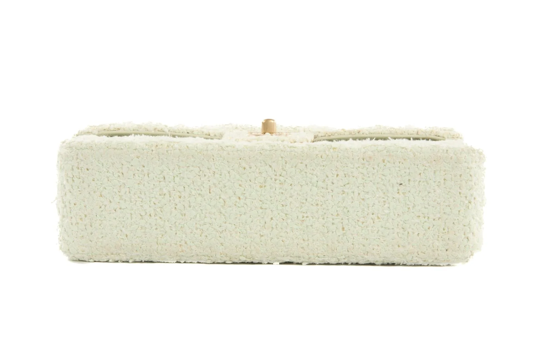 CHANEL GREEN 2003-2004 CLASSIC DOUBLE FLAP MEDIUM TWEED SHOULDER BAG - Image 8