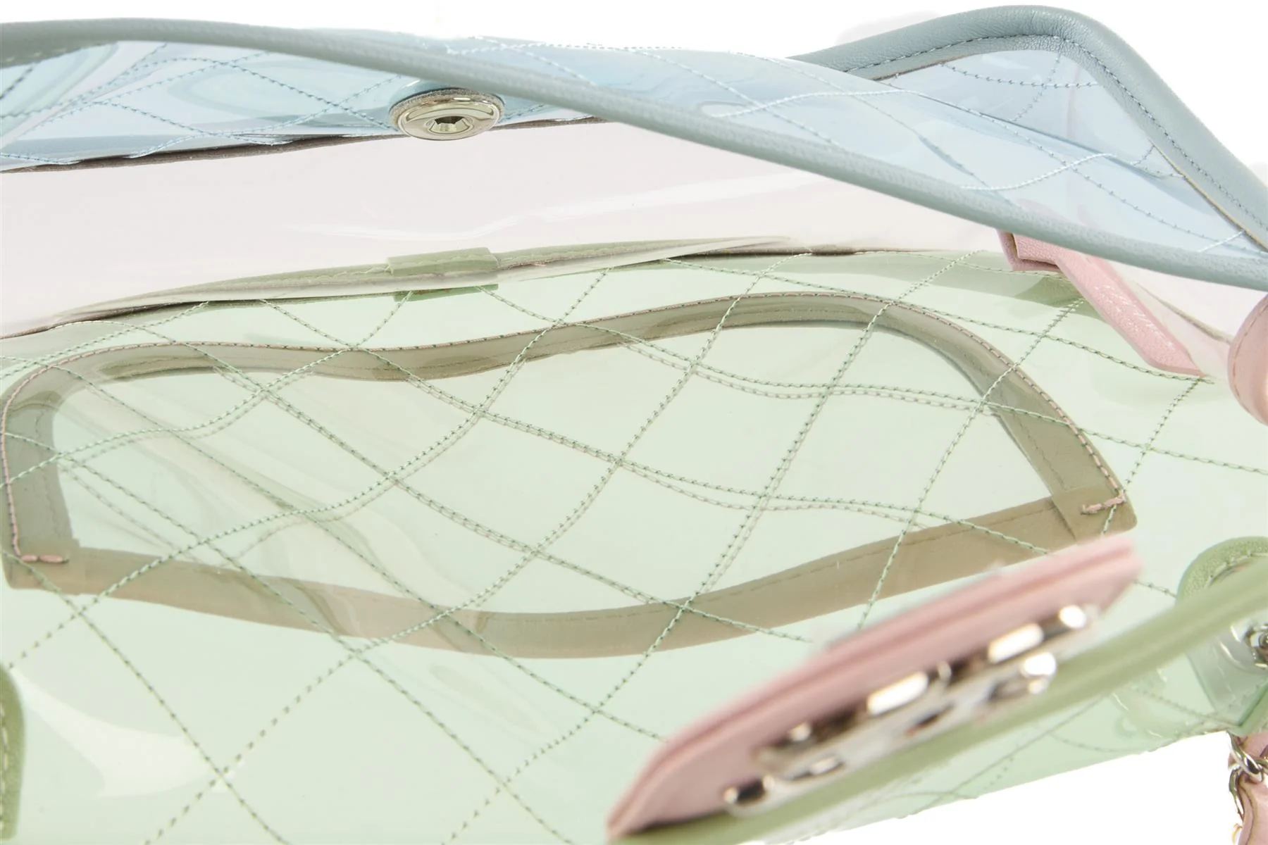 CHANEL GREEN 2018 COCO SPLASH FLAP PVC SHOULDER BAG - Image 10
