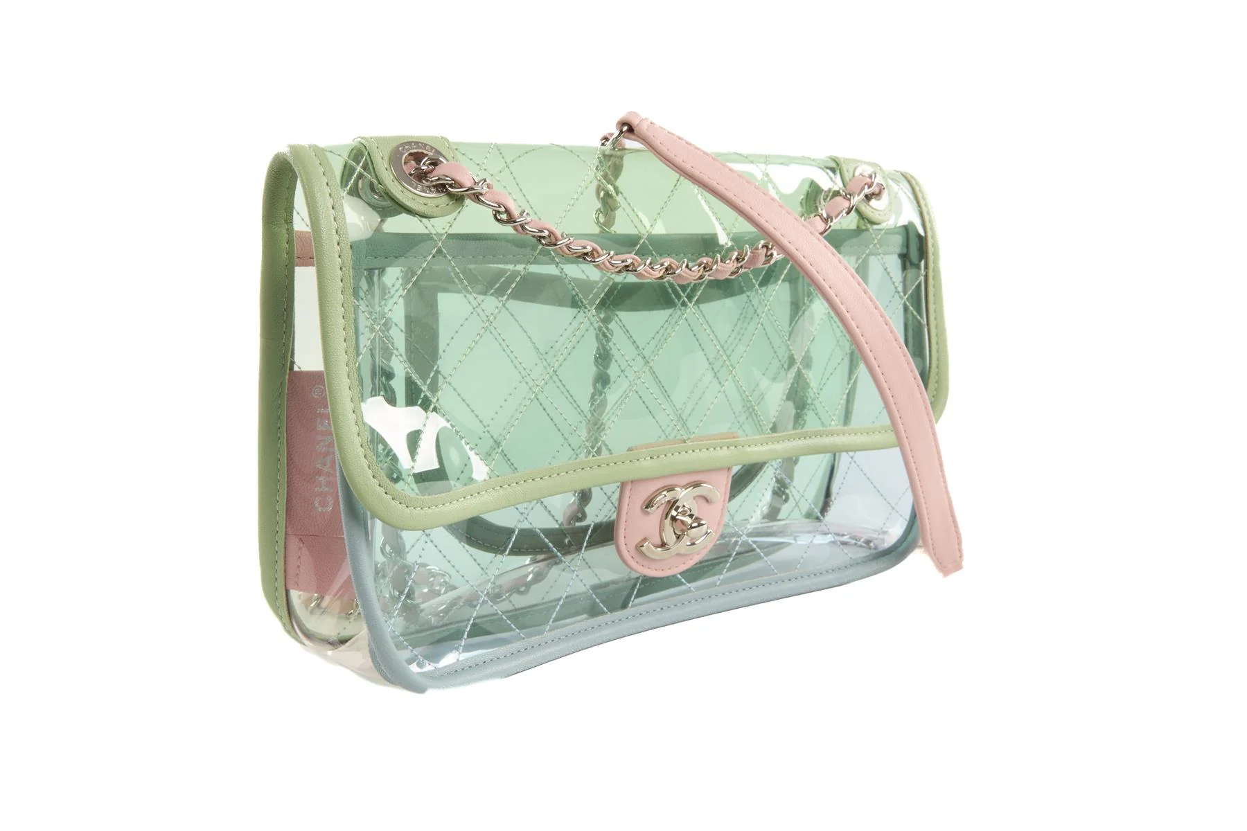 CHANEL GREEN 2018 COCO SPLASH FLAP PVC SHOULDER BAG - Image 4