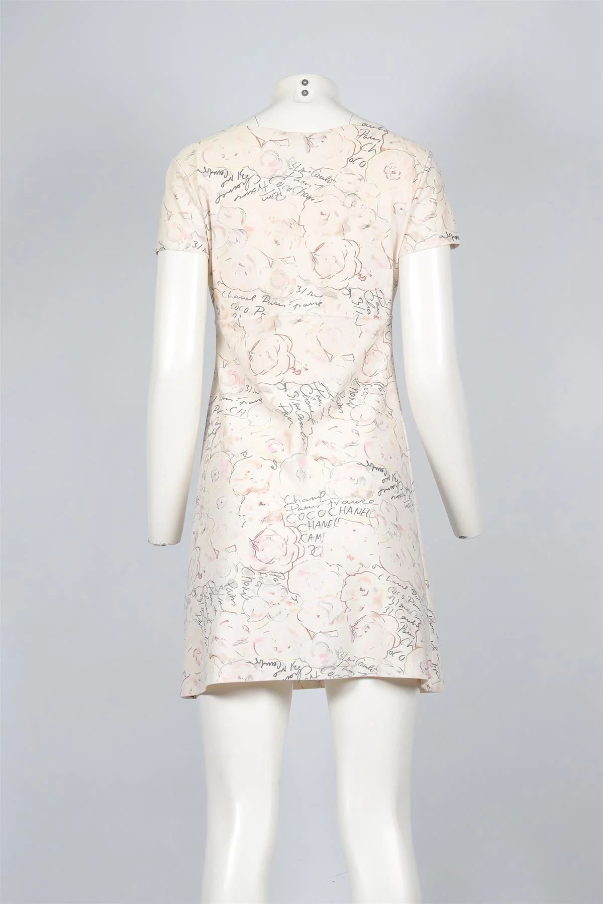 CHANEL MULTI 1998 JERSEY MINI DRESS FR 42 UK 14 - Image 4