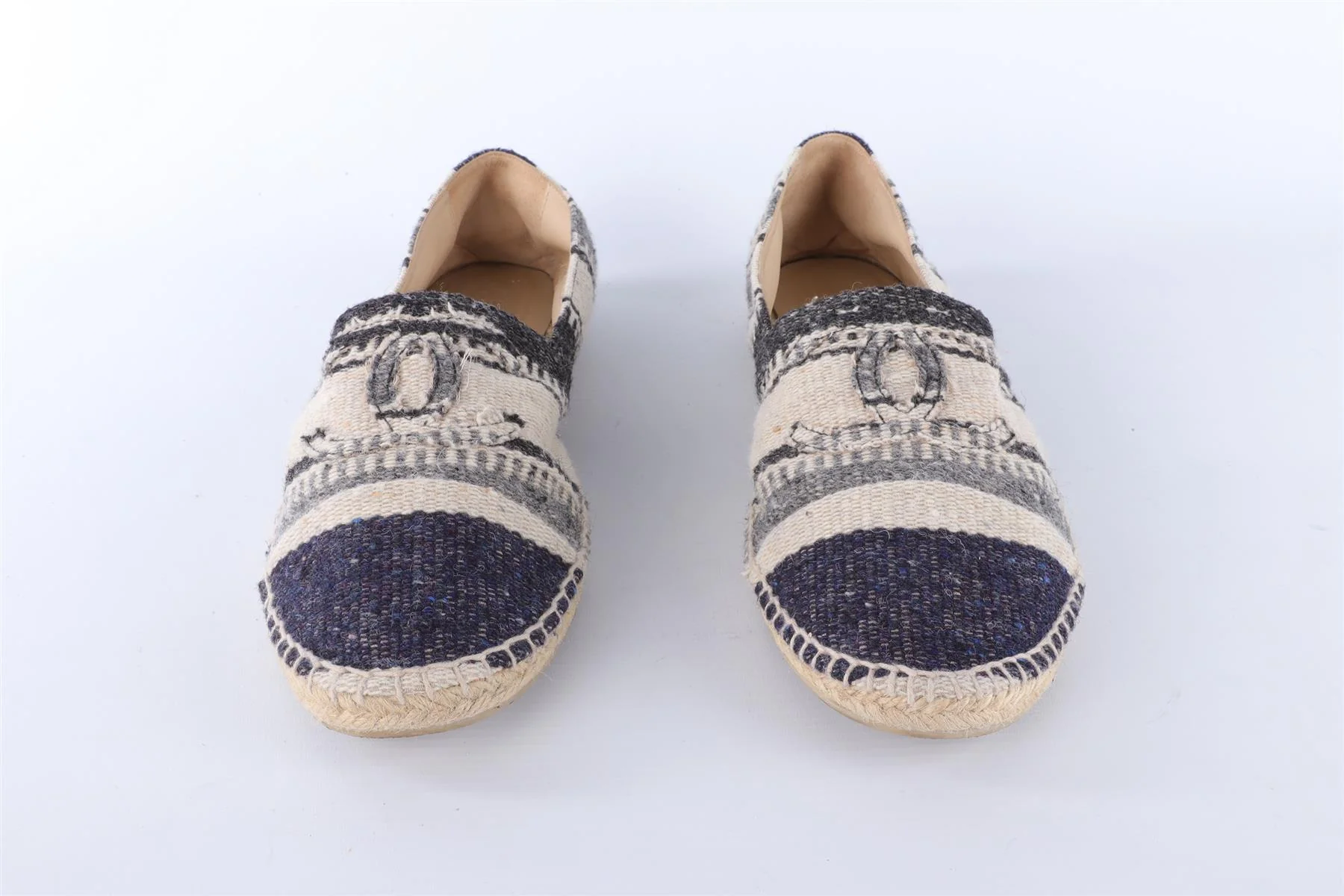 CHANEL NAVY MEN'S WOVEN ESPADRILLES EU 43 UK 9 US 10 - Image 3