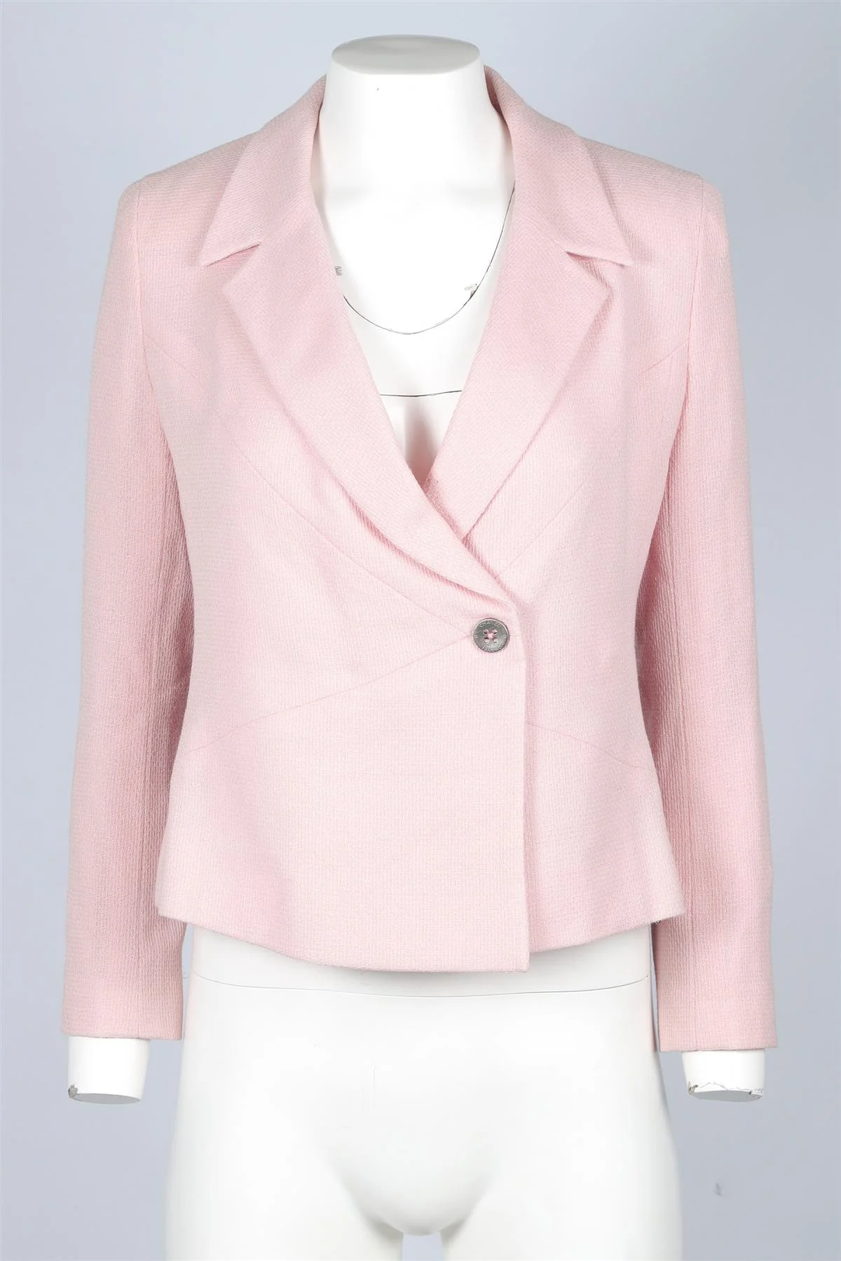 CHANEL PINK 2000 WOOL BLAZER FR 38 UK 10 - Image 2