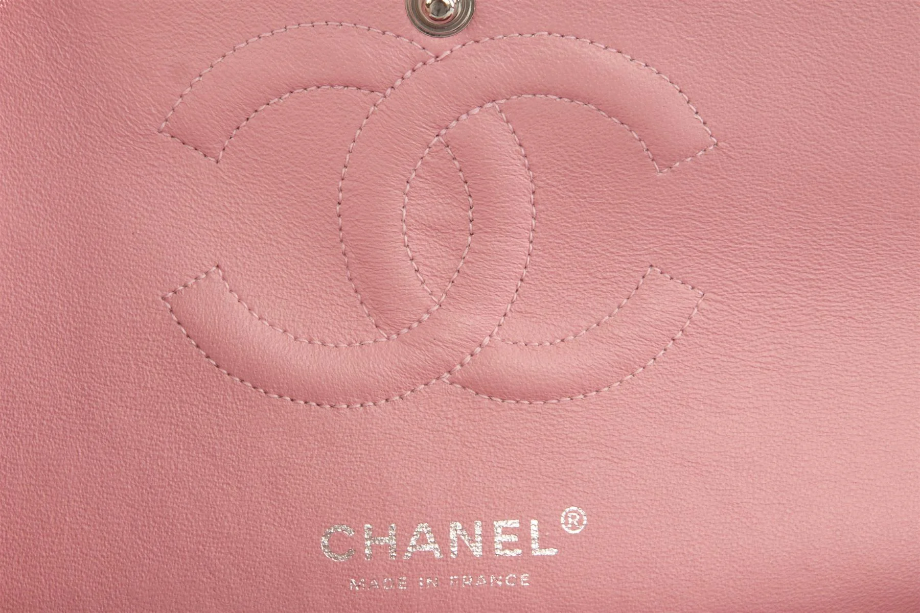 CHANEL PINK 2003-2004 CLASSIC DOUBLE FLAP MEDIUM TWEED SHOULDER BAG - Image 9