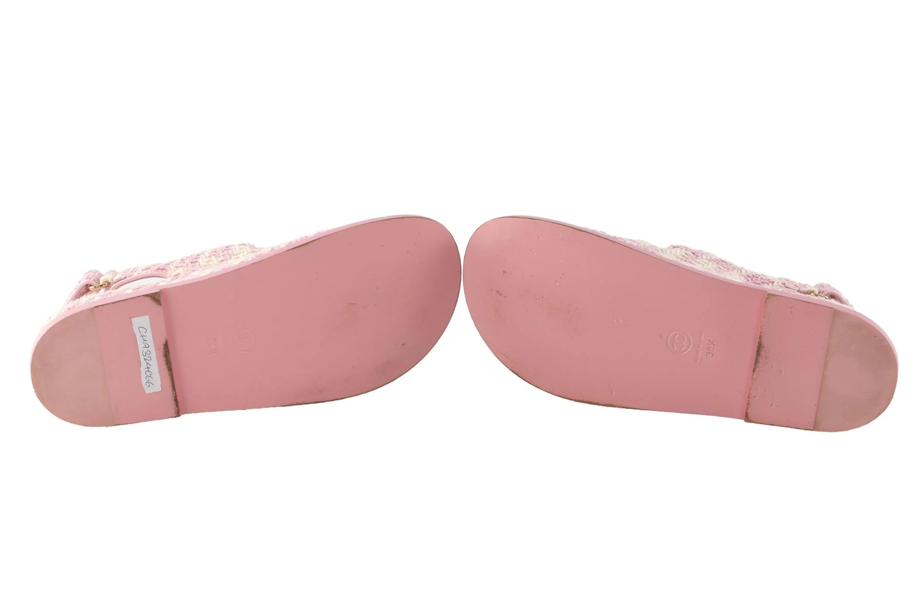 CHANEL PINK 2024 DAD TWEED SANDALS EU 38.5 UK 5.5 US 8.5 - Image 6
