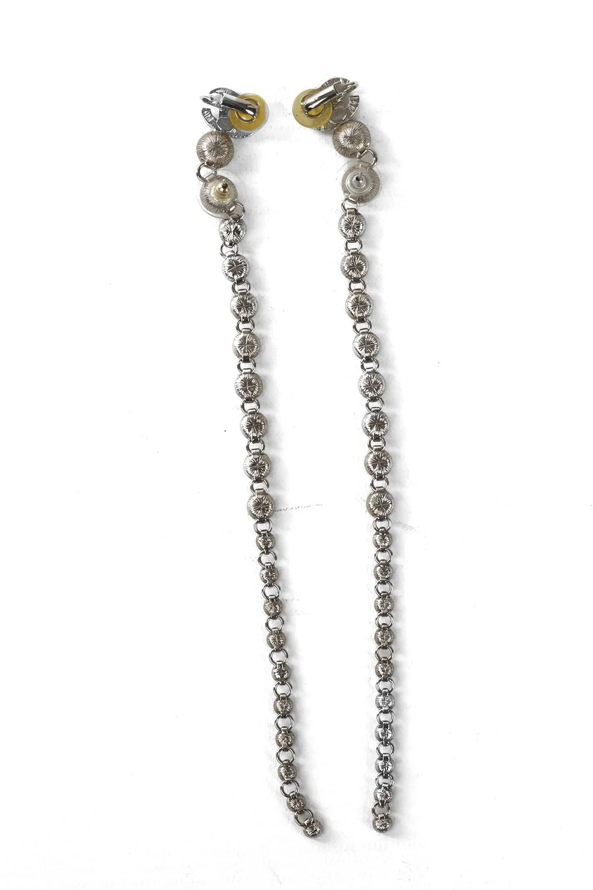 CHANEL SILVER 2023 CC CRYSTAL EARRINGS - Image 4