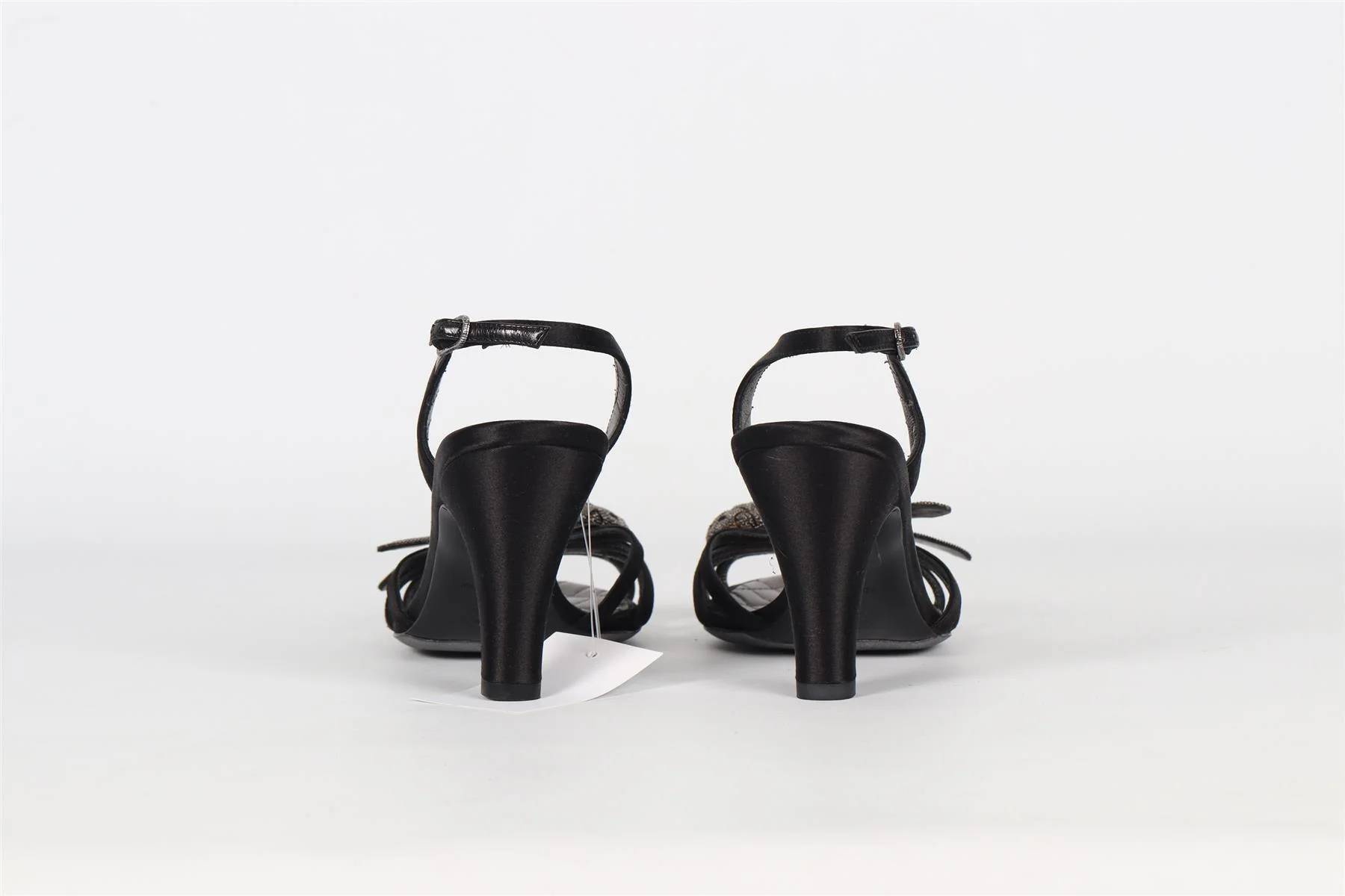 CHANEL VINTAGE SATIN SANDALS EU 37 UK 4 US 7 - Image 6
