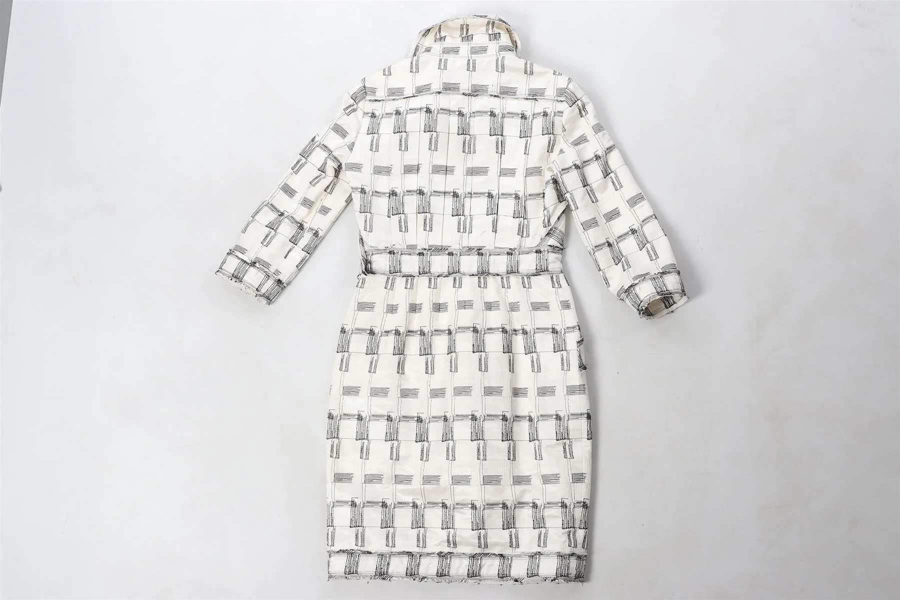 CHANEL WHITE 2009 COTTON MIDI DRESS FR 38 UK 10 - Image 5