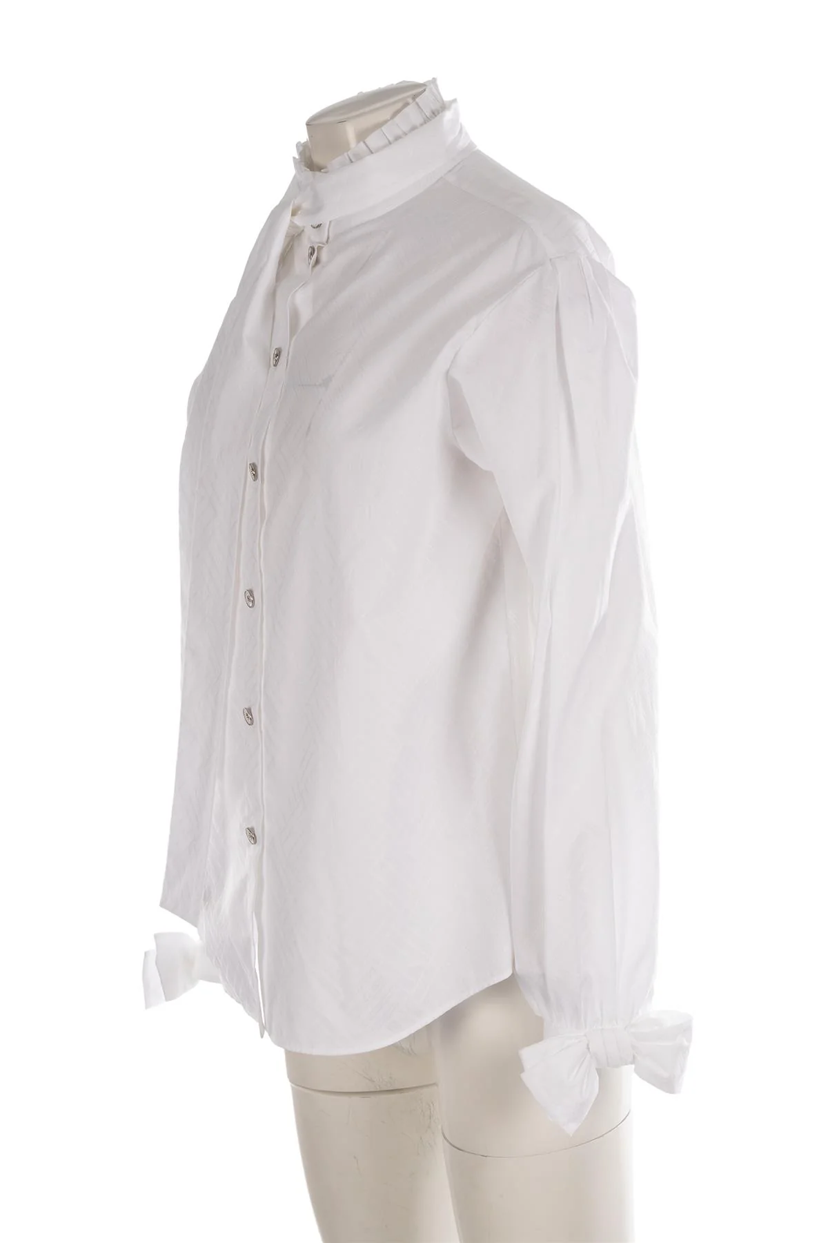 CHANEL WHITE 2023 COTTON SHIRT FR 40 UK 12 - Image 3