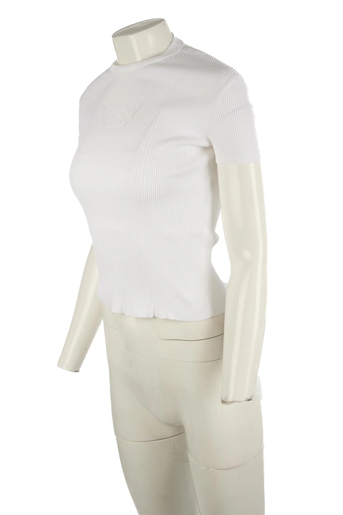 CHANEL WHITE 2024 KNIT TOP FR 36 UK 8 - Image 3