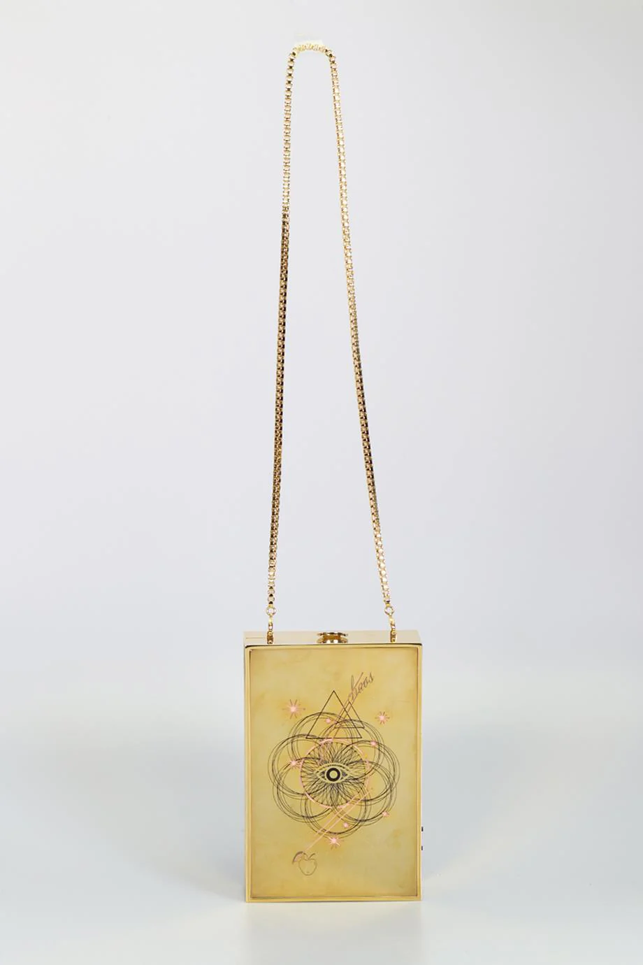 CHAOS PRINTED GOLD TONE CLUTCH - Image 2