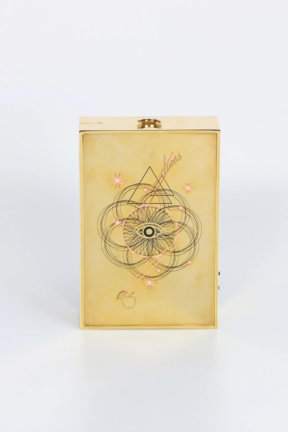 CHAOS PRINTED GOLD TONE CLUTCH - Image 3