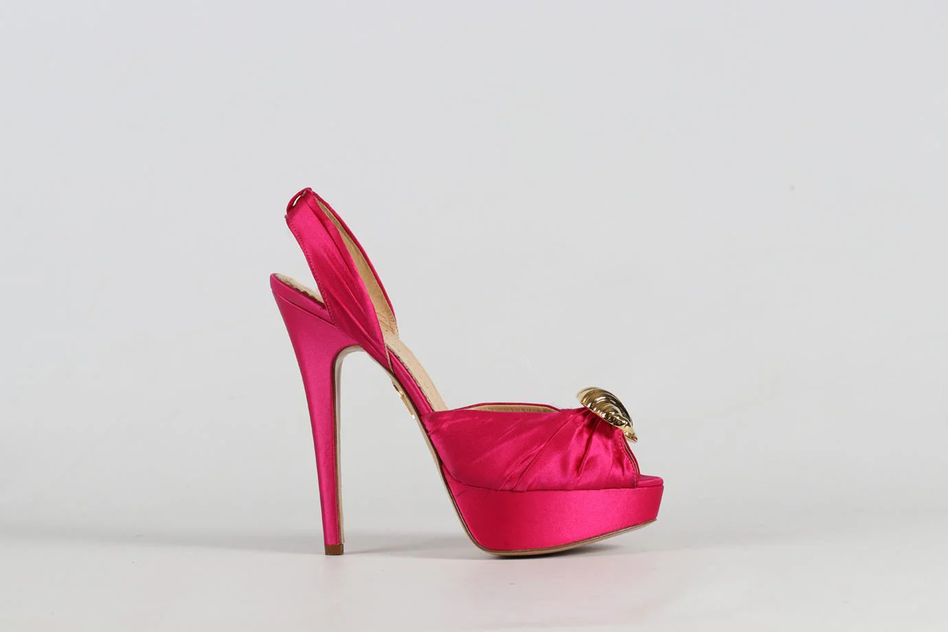 CHARLOTTE OLYMPIA SATIN PLATFORM SANDALS EU 38.5 UK 5.5 US 8.5 - Image 2