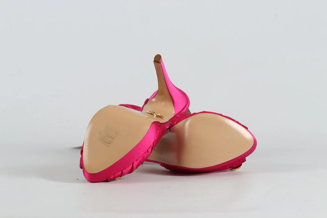 CHARLOTTE OLYMPIA SATIN PLATFORM SANDALS EU 38.5 UK 5.5 US 8.5 - Image 5