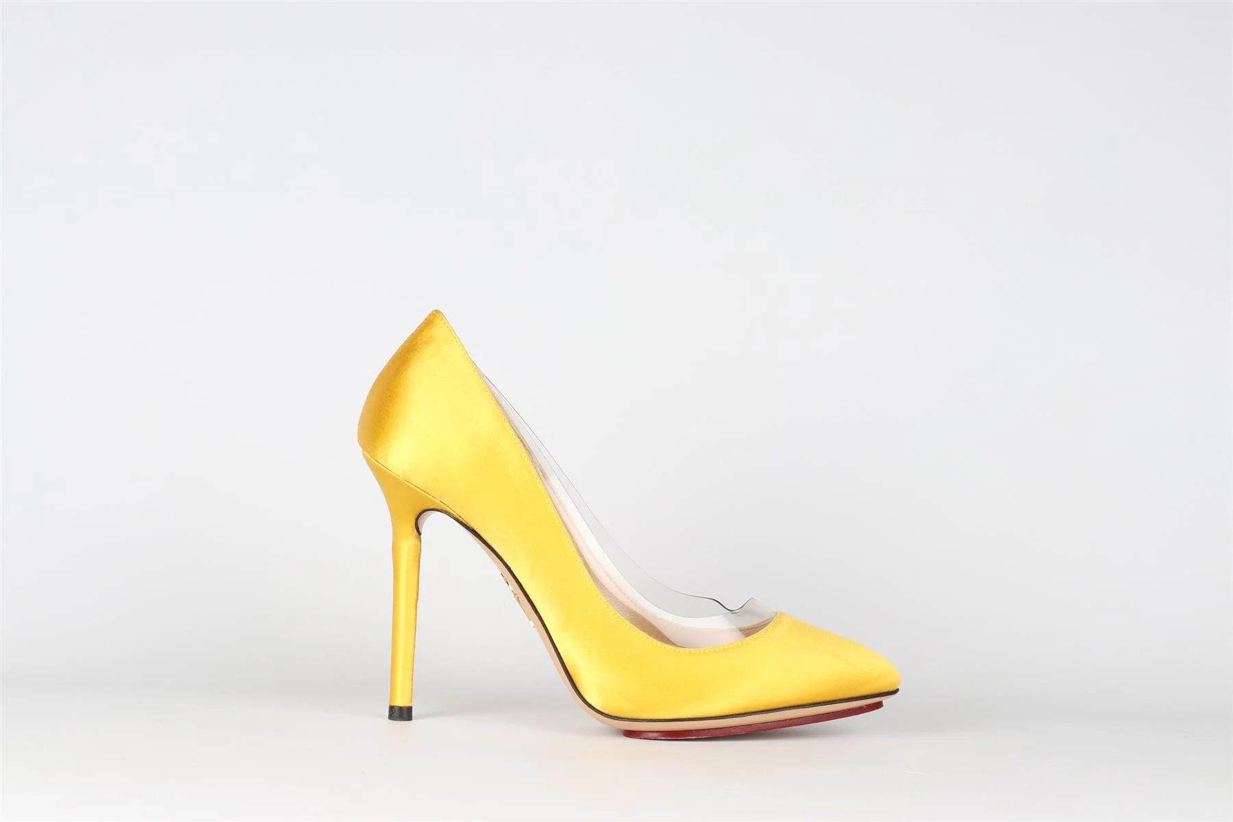 CHARLOTTE OLYMPIA YELLOW SATIN PUMPS EU 36.5 UK 3.5 US 6.5 - Image 2