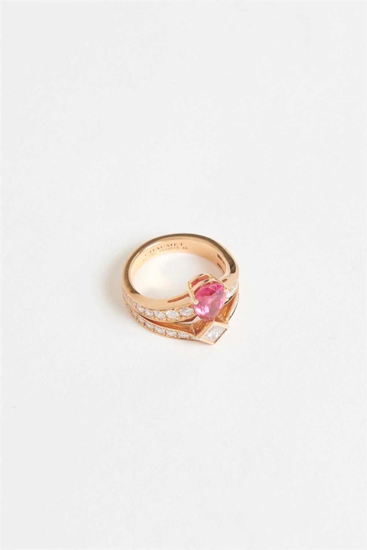CHAUMET PINK JOSÉPHINE TIARA 18K ROSE GOLD, RUBELLITE AND DIAMOND RING - Image 3