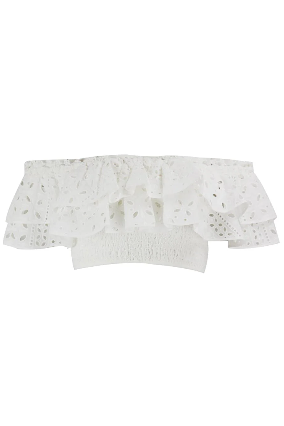 CHAZO RUIZ CROPPED OFF THE SHOULDER COTTON BLEND TOP MEDIUM