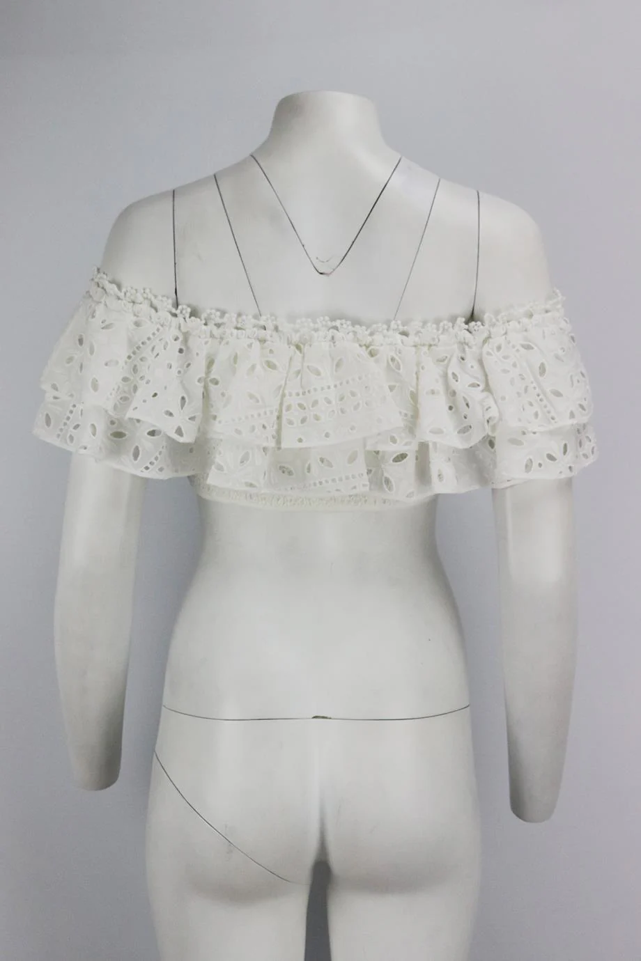 CHAZO RUIZ CROPPED OFF THE SHOULDER COTTON BLEND TOP MEDIUM - Image 4