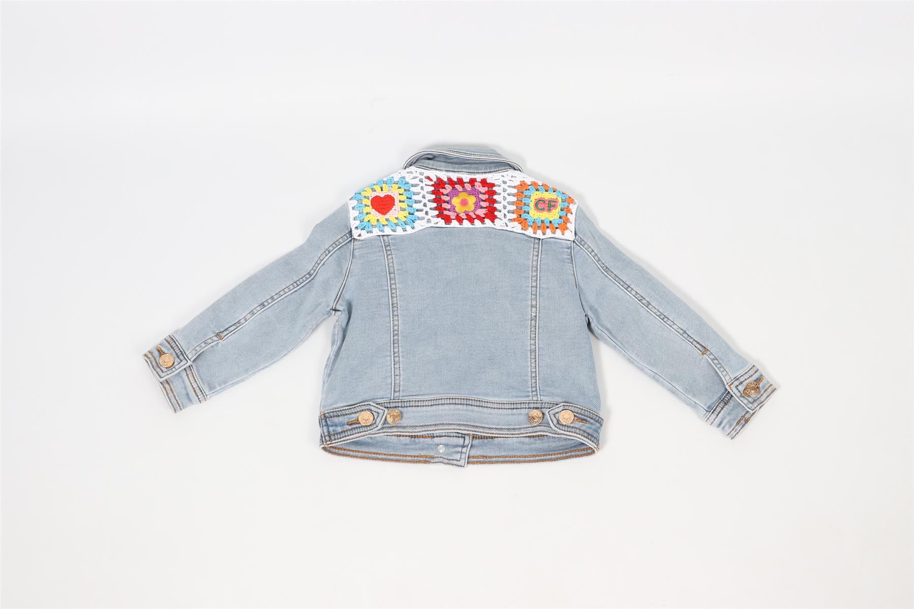 CHIARA FERRAGNI BLUE KIDS GIRLS DENIM JACKET 2 YEARS - Image 4