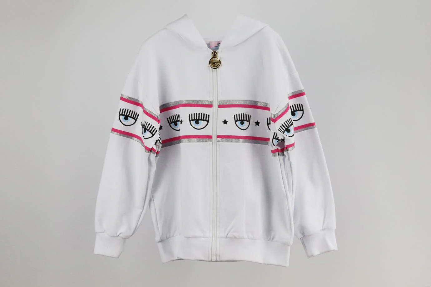 CHIARA FERRAGNI KIDS GIRLS COTTON HOODIE 8 YEARS - Image 2