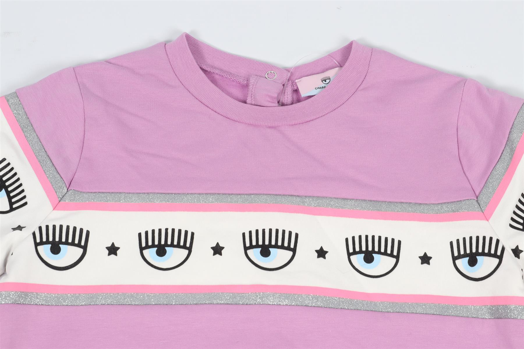 CHIARA FERRAGNI PURPLE KIDS GIRLS COTTON SWEATSHIRT 36 MONTHS - Image 3