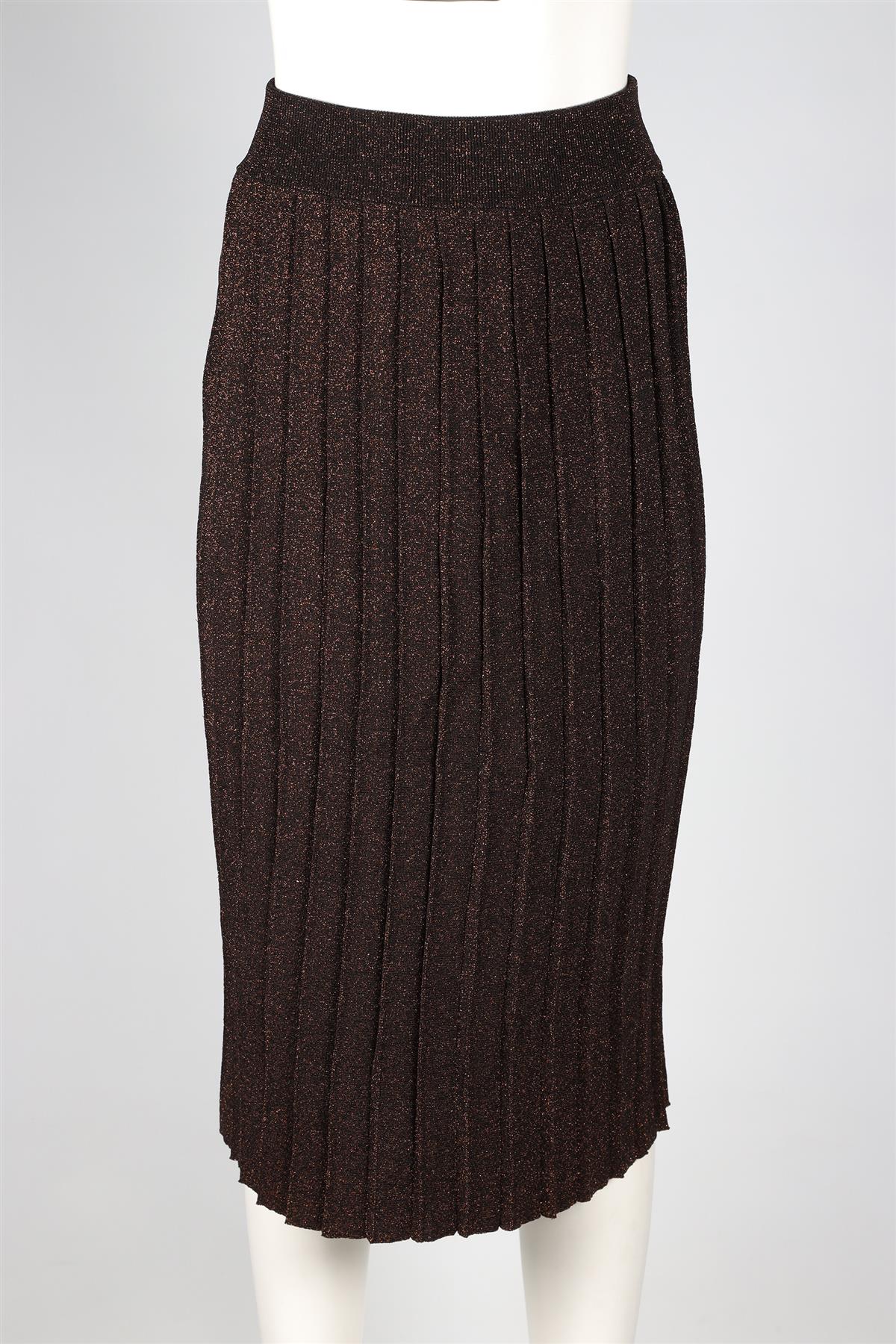 CHINTI & PARKER BRONZE KNIT MIDI SKIRT SMALL - Image 2