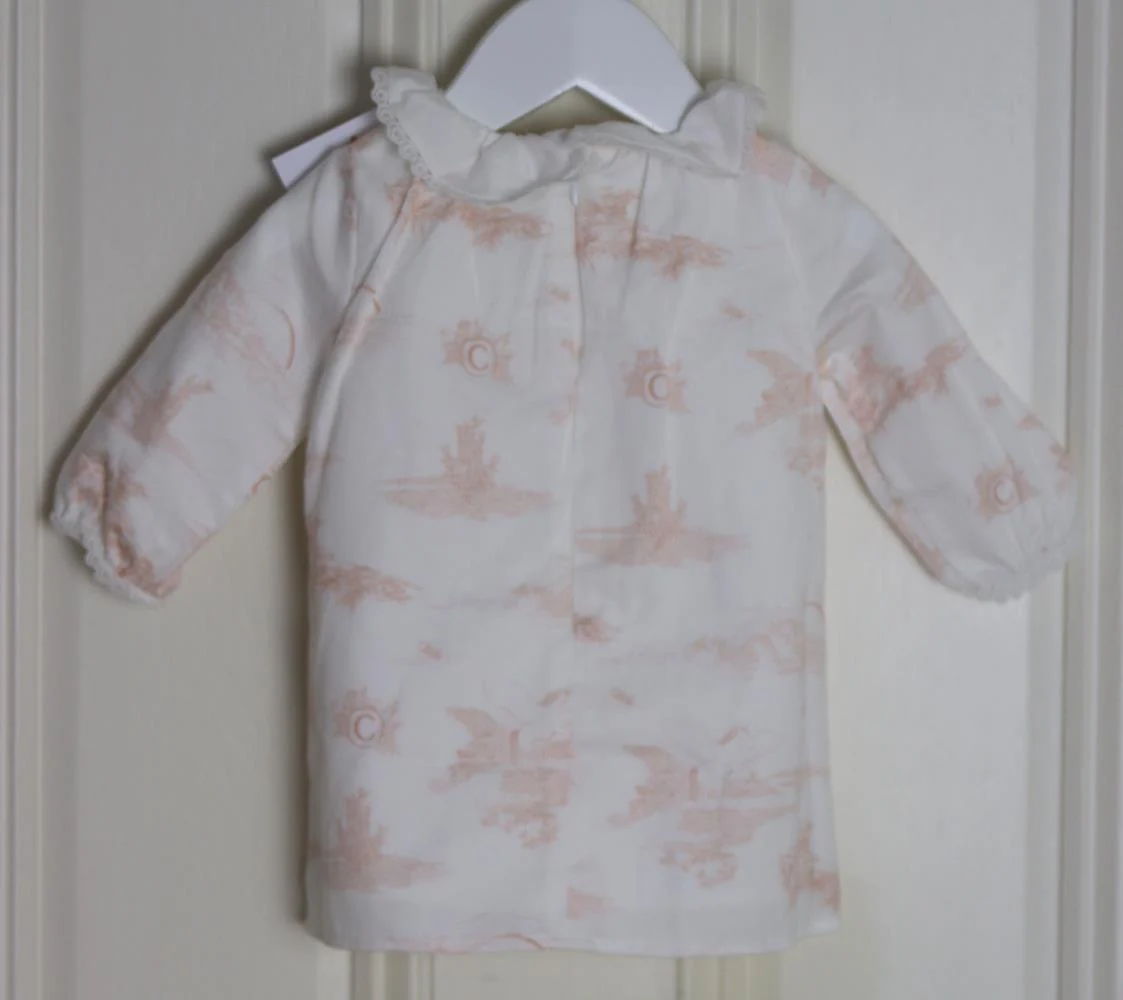 CHLOÉ BABY GIRLS TOILE DE JOUY COTTON DRESS 3 MONTHS - Image 3