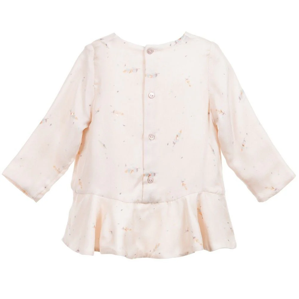 CHLOE BABY IVORY FEATHER PRINT BLOUSE TOP 3 YEARS - Image 10