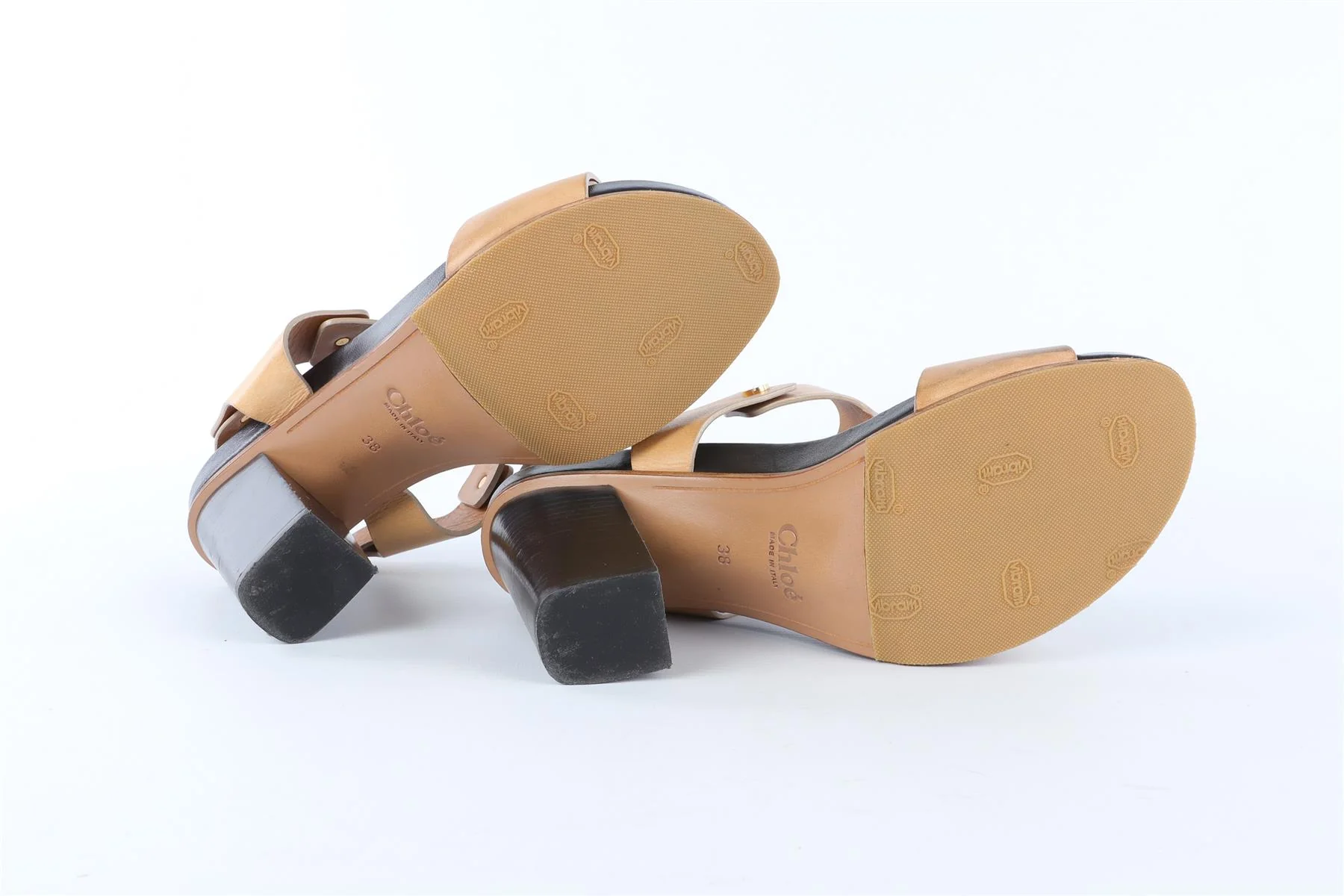 CHLOÉ BEIGE LEATHER SANDALS EU 38 UK 5 - Image 6
