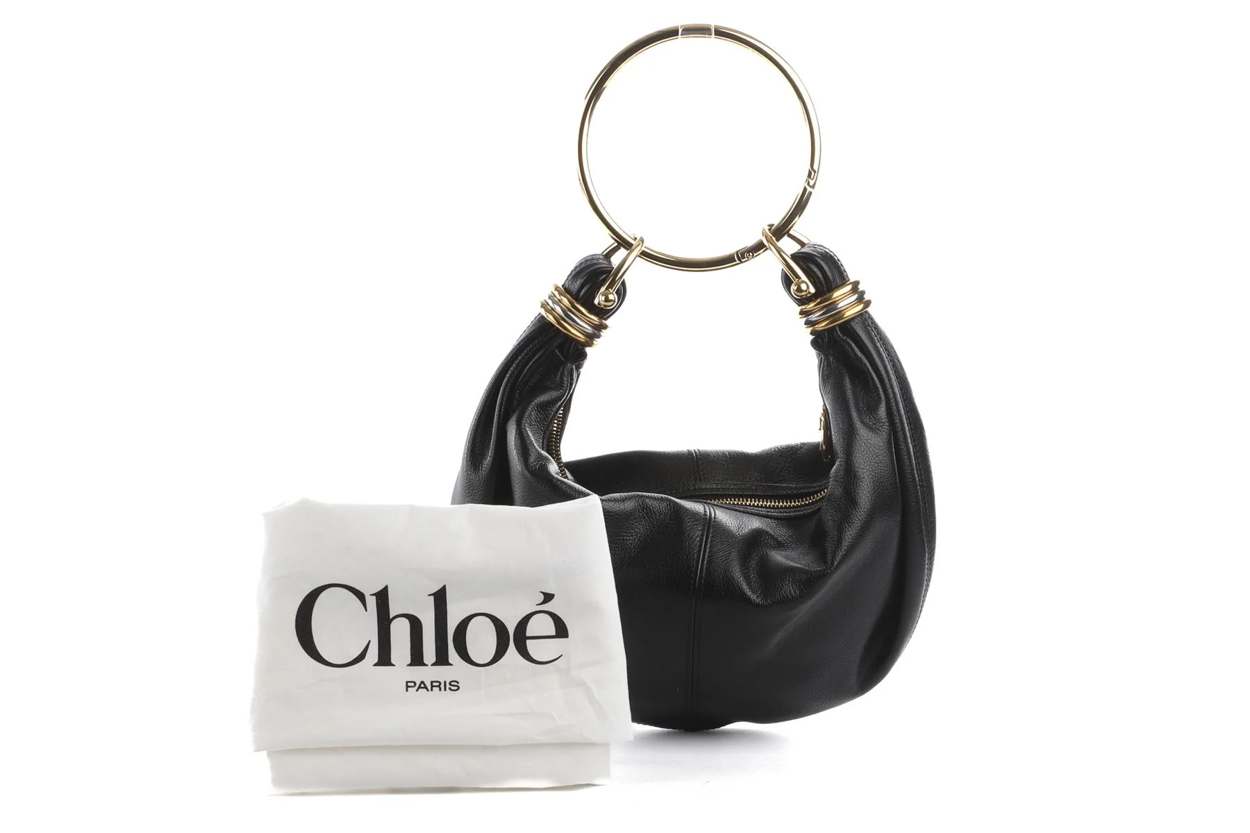 CHLOÉ BLACK BRACELET LEATHER SHOULDER BAG - Image 11