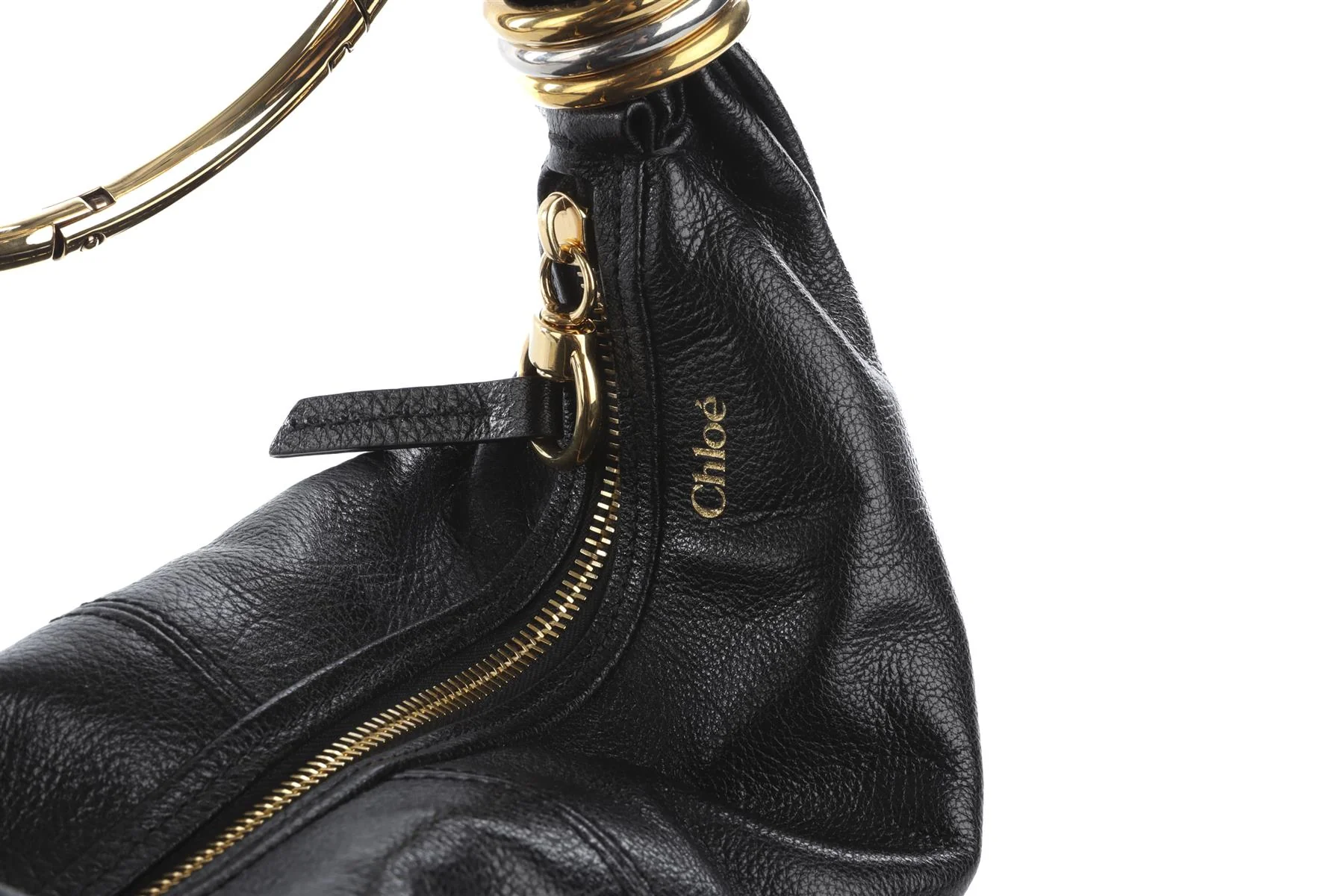 CHLOÉ BLACK BRACELET LEATHER SHOULDER BAG - Image 8