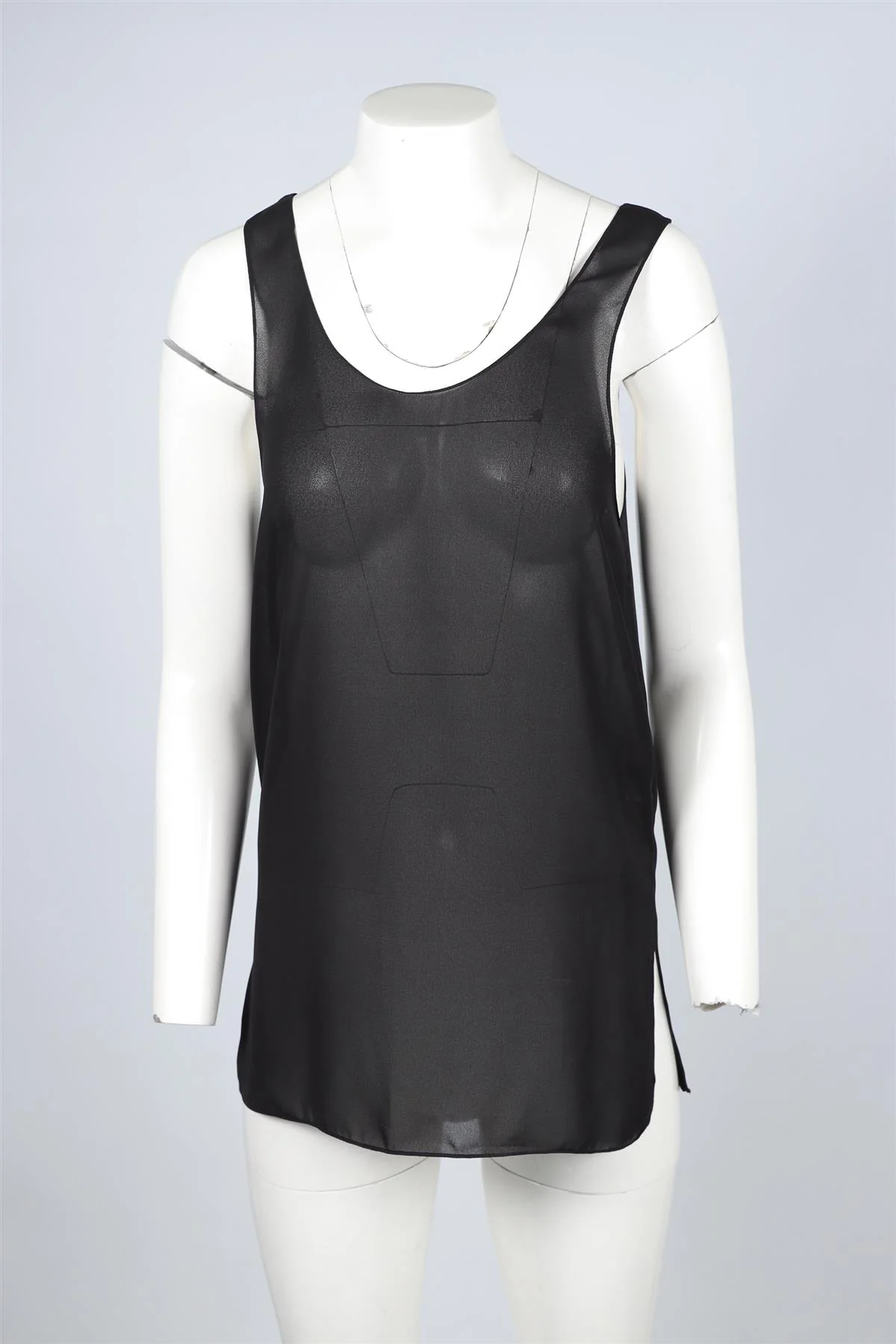 CHLOÉ BLACK CREPE TOP FR 34 UK 6 - Image 2