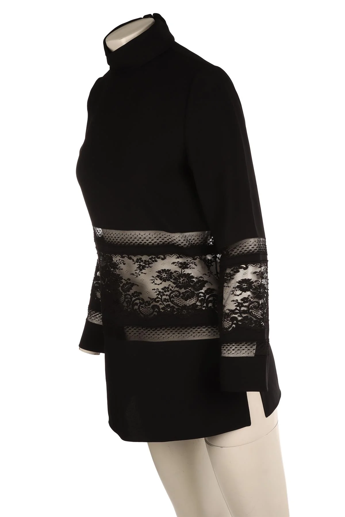 CHLOÉ BLACK CREPE TOP FR 34 UK 6 - Image 3