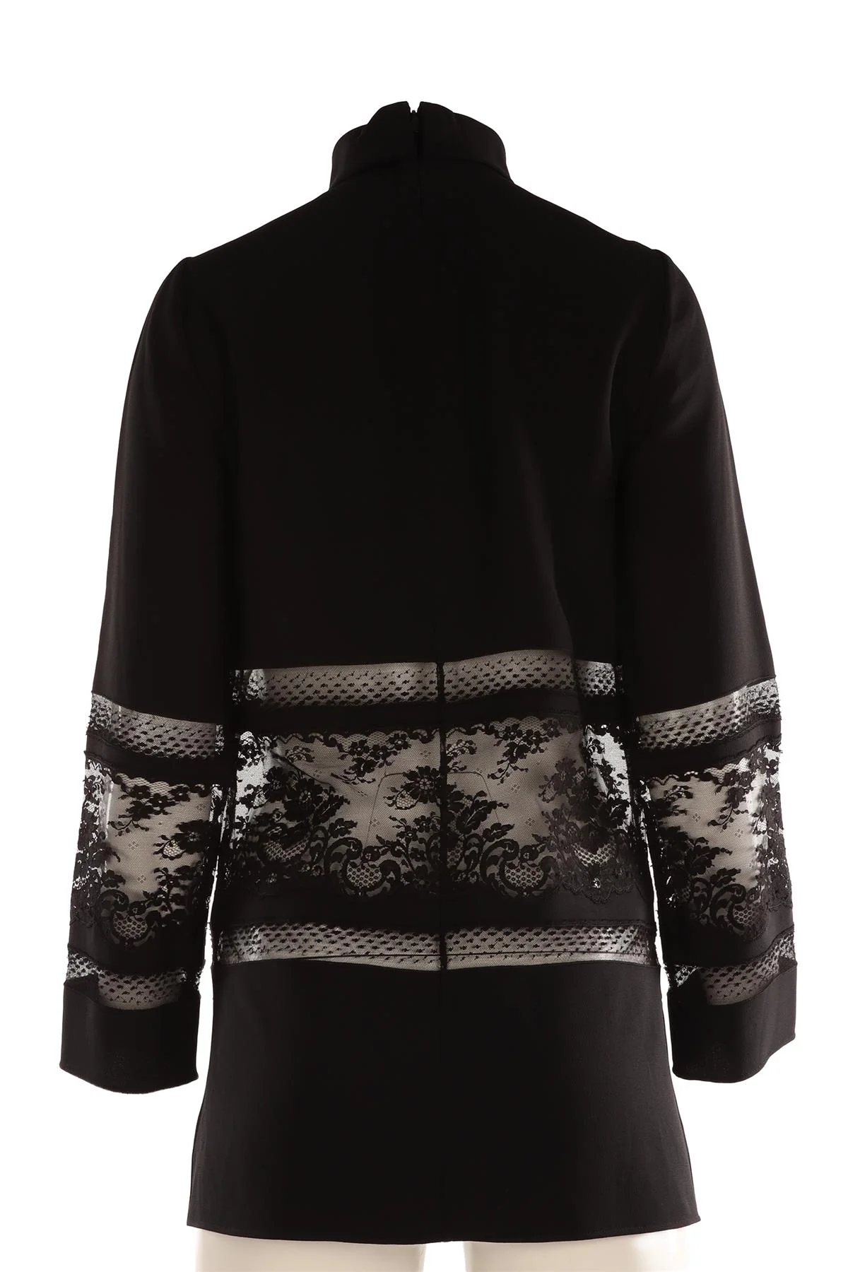 CHLOÉ BLACK CREPE TOP FR 34 UK 6 - Image 4