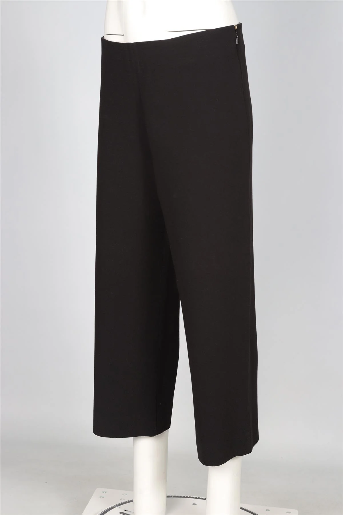 CHLOÉ BLACK CREPE WIDE LEG TROUSERS FR 42 UK 14 - Image 3