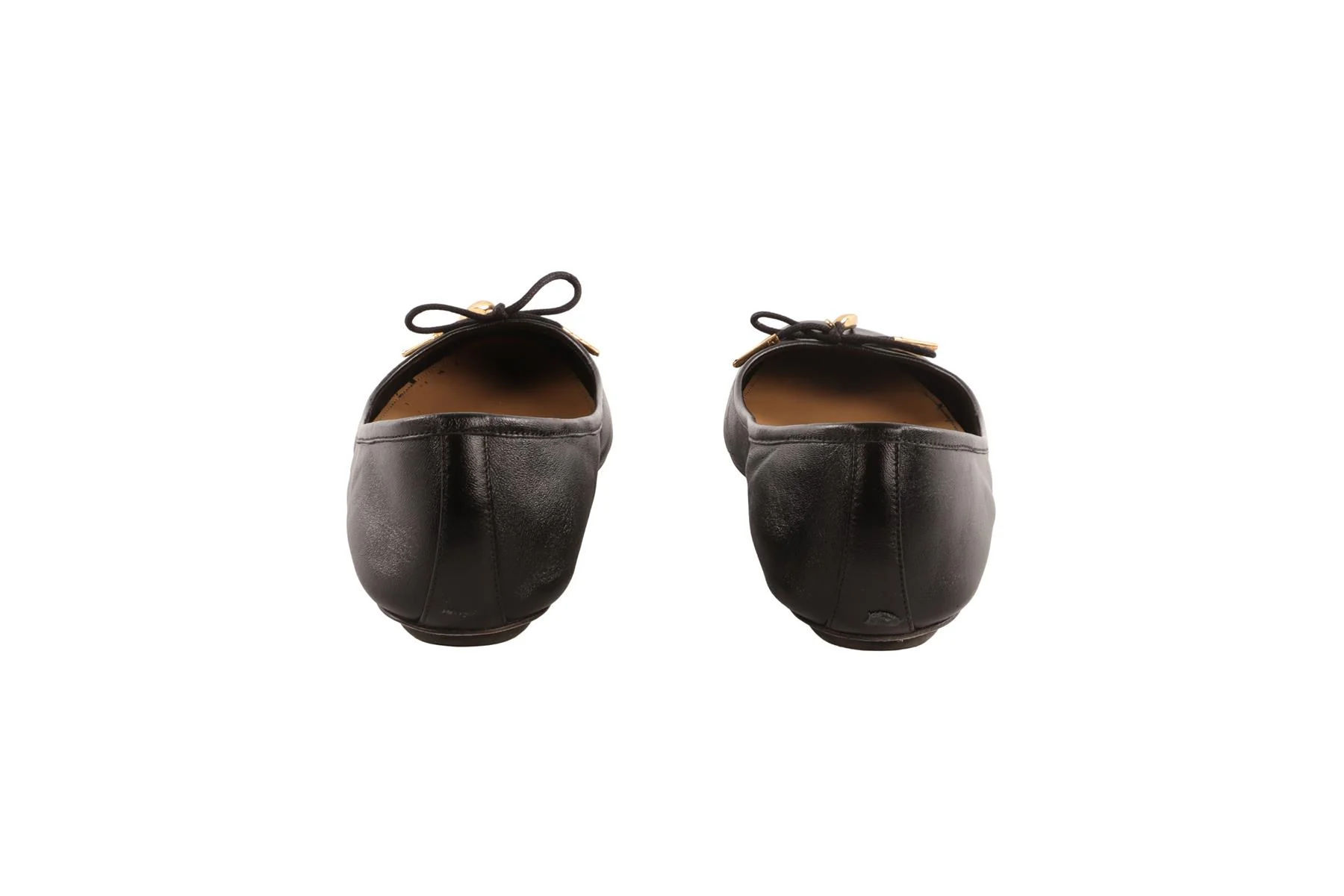 CHLOÉ BLACK LEATHER BALLET FLATS EU 38.5 UK 5.5 - Image 5